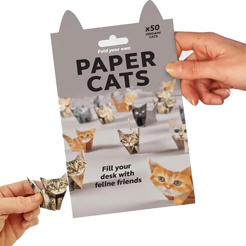 2PCS DIY Paper Cats,50 Sheets Cute Kitten Origami Cats Kit,3D Handmade DIY Origami Paper to Fold Cute Figures,Desk Decoration & Gift for Cat Lovers in Saudi Arabia