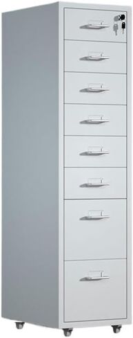 Filing Cabinet Metal File Data Organizer Multifunctional Office Storage Drawer Cabinet 8 Layer Large Capacity File Cabinet with Lock Storage Cabinet(Blue) in Saudi Arabia