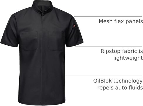 Red Kap Men's Short Sleeve Pro+ Work Shirt with Oilblok and Mimix in Saudi Arabia