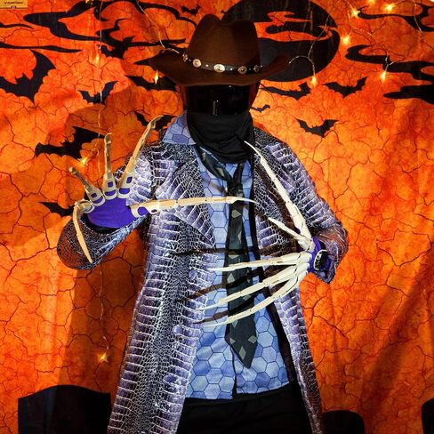 Varesee Articulated Fingers, Long Claws with Fingernails, Gloves Included, Halloween Hand Need to Assemble, Black Finger+Black Fingernail in Saudi Arabia