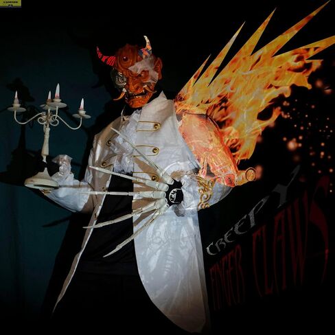Varesee Articulated Fingers, Long Claws with Fingernails, Gloves Included, Halloween Hand Need to Assemble, Black Finger+Black Fingernail in Saudi Arabia