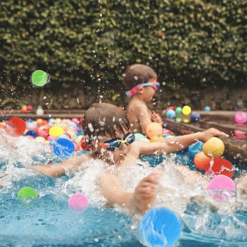 Water Balloons Quick Fill Water Balloon Pools Party Multicolored Colored Water Balloons Splash Fun Summer Pools Party Outdoor Safety Water Bomb Fight (60 pack Balls) in Kuwait