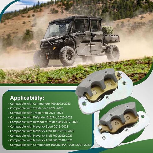 705601889 705601890 ماسكات الفرامل الخلفية مع وسادات ملبدة متوافقة مع Commander MAX 1000R 2021-2023 Defender 6x6 Traxter Max Maverick Trail 700 705601466 705601467 in Kuwait
