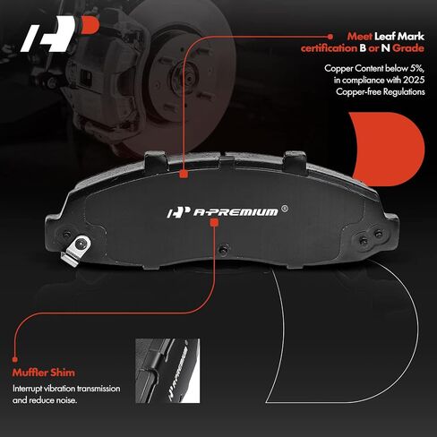 A-Premium Front & Rear Disc Brake Calipers with Ceramic Pads Compatible with Ford F-150 1999-2003 & Lincoln Blackwood 2002-2002 12-PC Set in Saudi Arabia