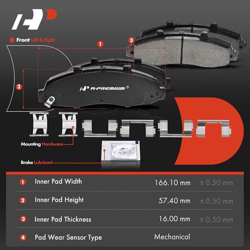 A-Premium Front & Rear Disc Brake Calipers with Ceramic Pads Compatible with Ford F-150 1999-2003 & Lincoln Blackwood 2002-2002 12-PC Set in Saudi Arabia