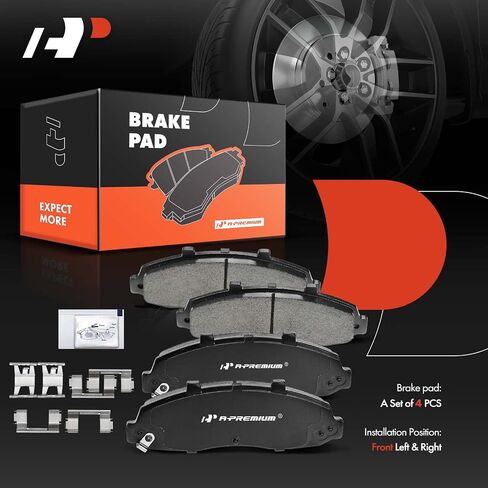 A-Premium Front & Rear Disc Brake Calipers with Ceramic Pads Compatible with Ford F-150 1999-2003 & Lincoln Blackwood 2002-2002 12-PC Set in Saudi Arabia