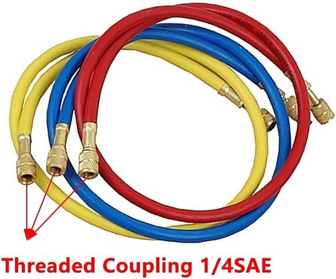 0.9M-1.8M AC شحن خرطوم أنبوب عدة تركيبات منخفضة الخسارة ل R134A R12 R22 مقياس مشعب تكييف الهواء المبرد (1.8M 3000psi) in Kuwait