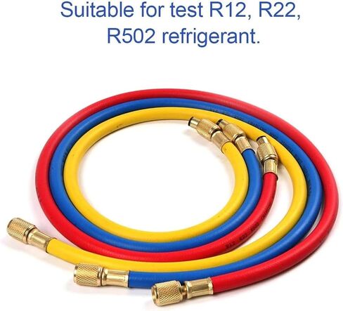0.9M-1.8M AC شحن خرطوم أنبوب عدة تركيبات منخفضة الخسارة ل R134A R12 R22 مقياس مشعب تكييف الهواء المبرد (1.8M 3000psi) in Kuwait
