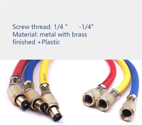 0.9M-1.8M AC شحن خرطوم أنبوب عدة تركيبات منخفضة الخسارة ل R134A R12 R22 مقياس مشعب تكييف الهواء المبرد (1.8M 3000psi) in Kuwait