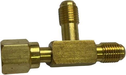 T Type Adapter Replacement for R134A R22 R407 R600 Add Gauge Vacuum Manifold Set Brass Adapter in Saudi Arabia