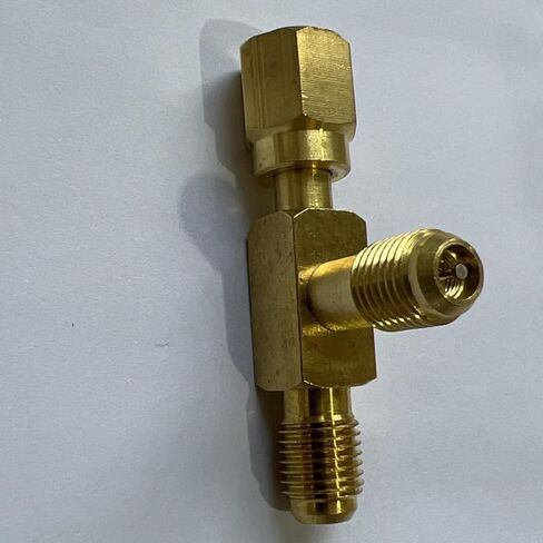 T Type Adapter Replacement for R134A R22 R407 R600 Add Gauge Vacuum Manifold Set Brass Adapter in Saudi Arabia