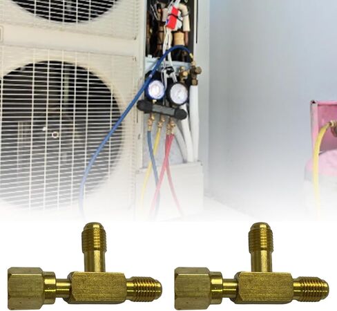 T Type Adapter Replacement for R134A R22 R407 R600 Add Gauge Vacuum Manifold Set Brass Adapter in Saudi Arabia