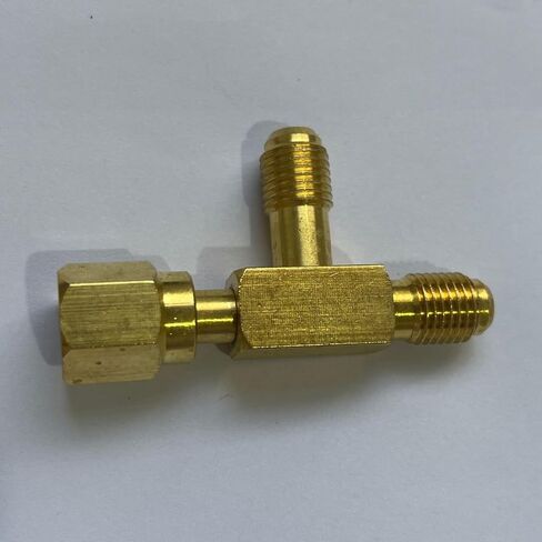 T Type Adapter Replacement for R134A R22 R407 R600 Add Gauge Vacuum Manifold Set Brass Adapter in Saudi Arabia