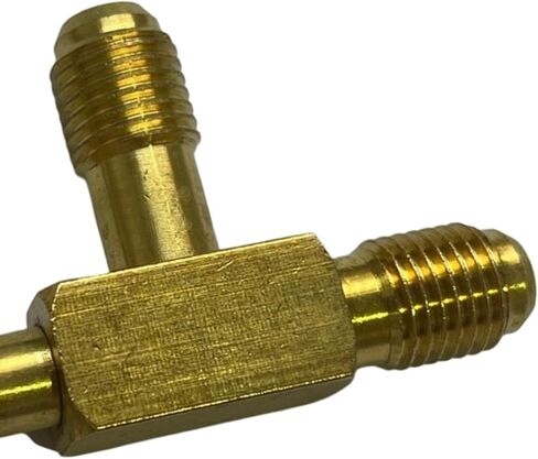 T Type Adapter Replacement for R134A R22 R407 R600 Add Gauge Vacuum Manifold Set Brass Adapter in Saudi Arabia