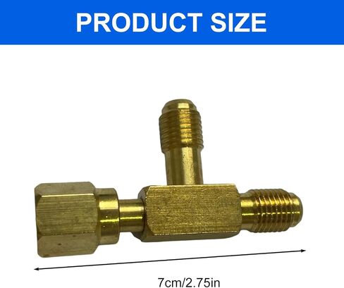 T Type Adapter Replacement for R134A R22 R407 R600 Add Gauge Vacuum Manifold Set Brass Adapter in Saudi Arabia