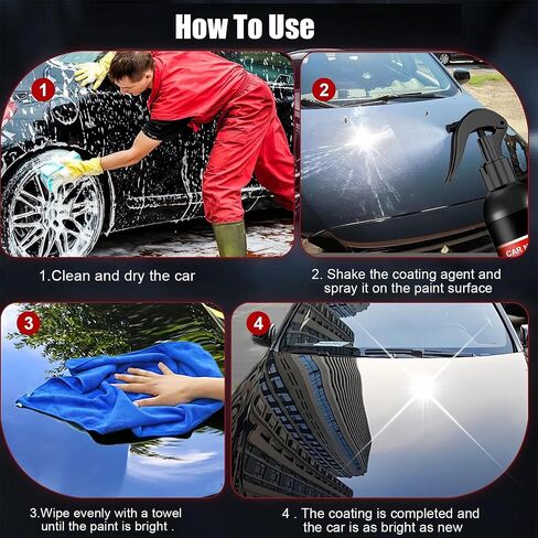 Peachloft Car Spray, Nano Car Scratch Repair Spray & Ceramic Shine Coating, All Cars & Surfaces (2PCS) in Saudi Arabia