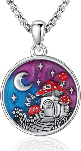 YueYuan Halloween Necklace Sterling Silver Bat Pendant Necklace Animal Gothic Charm Black Skull Vampire Witch Jewelry Gifts for Men Women Girls in Kuwait