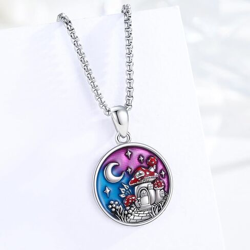 YueYuan Halloween Necklace Sterling Silver Bat Pendant Necklace Animal Gothic Charm Black Skull Vampire Witch Jewelry Gifts for Men Women Girls in Kuwait