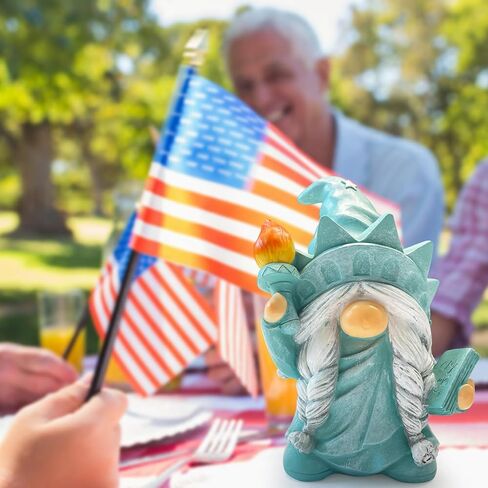 Hodao 3 Pcs Patriotic Gnomes Decorations USA Stars and Stripes Elf Gifts Handmade Gnomes Ornaments Home Decorations USA Election Gnomes Figurines National Day Memorial Day Ornaments Decor in Kuwait
