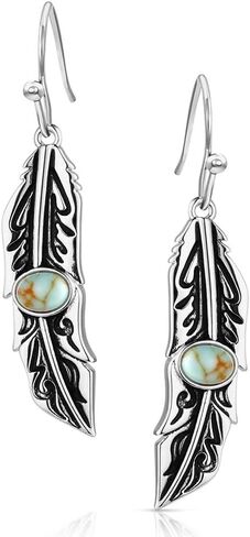 Montana Silversmiths Western Lifestyle Feather Earrings (Wind Dancer) in Saudi Arabia