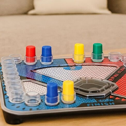 قطع غيار ألعاب لوح المشاكل - مجموعة مكونة من 16 قطعة (أحمر، أخضر، أزرق، أصفر) - المحركون والبيادق والأوتاد in Kuwait