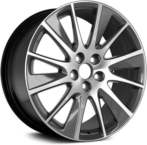 19x7.5 Alloy Machined Black Wheel Rim | Replica Wheel | 114.3mm Bolt Pattern 30mm Offset 5-Hole Alloy | compatible with 2017-2019 Toyota Highlander in Saudi Arabia