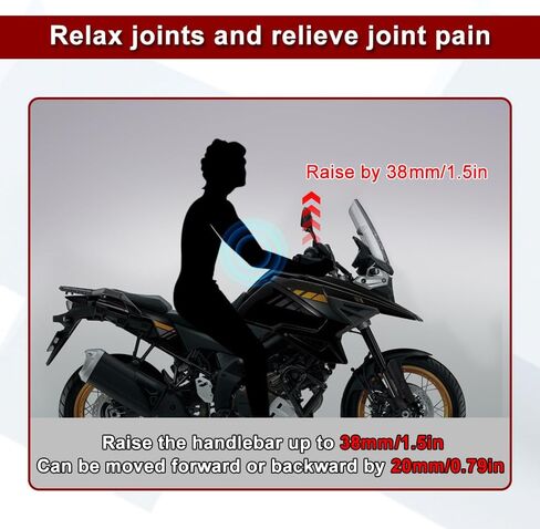 Xitomer دراجة نارية المقود الناهضون متوافق مع DL1050 V-Strom 1050 XT DE 2020 2021 2022 2023 2024 V-Strom1050 CNC مقود الناهضون المقود الجذعية in Kuwait