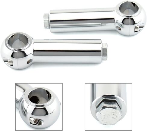 FSFY Chrome Aluminum 4" Handlebar Clamp Riser Rise Bar for HARLEY DAVIDSON Cruisers Choppers in Saudi Arabia