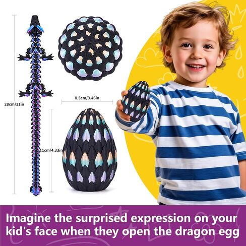 3D Printed Dragon Eggs, 3-D Dragon Eggs with Articulated Dragons Toys Inside for Kids in Saudi Arabia