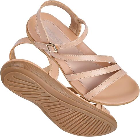 SERASTAR Flat Sandals for Women Dressy - Comfortable Walking Summer Womens Sandal in Saudi Arabia