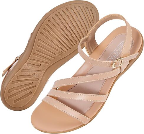 SERASTAR Flat Sandals for Women Dressy - Comfortable Walking Summer Womens Sandal in Saudi Arabia