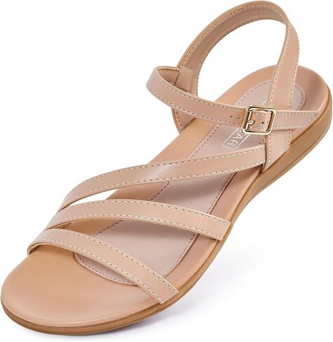 SERASTAR Flat Sandals for Women Dressy - Comfortable Walking Summer Womens Sandal in Saudi Arabia