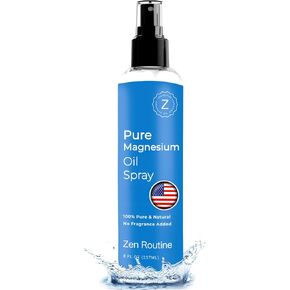Pure Organic Magnesium Oil Spray | Fast Absorbent | Promotes Calm Sleep & Relaxation | Made in USA 4 fl oz - Zen Routine in Kuwait