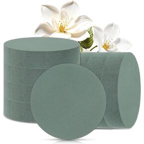 Ptwola 12 Packs Round Floral Foam Blocks, 6'' Dry Wet Flowers Plant Foam Florist Supplies for Fresh Artificial Arrangement DIY Arts Crafts Wedding Aisle Birthdays Home Office Garden Party Decorations in Kuwait