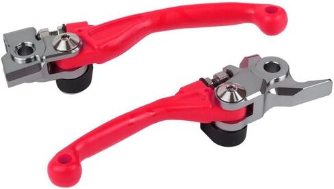 مجموعة أذرع Polisport Pivot غير قابلة للكسر - تناسب: Honda CR125R/CR250R (2004-2007) Motocross (MX/Enduro) أذرع الفرامل/القابض، مركب APT، محول CNC، شعور OEM، سهل التركيب، أحمر in Saudi Arabia