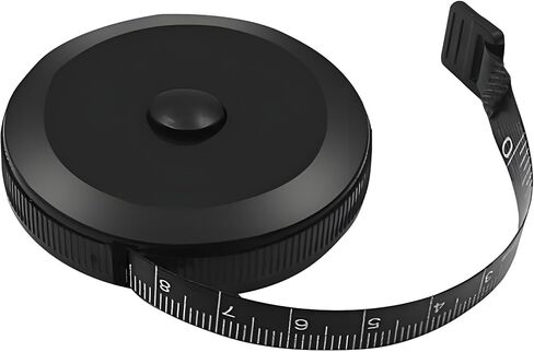 [2 Pack] Soft Tape Measure Retractable Measuring for Body Fabric Sewing Tailor Cloth Knitting Craft Weight Loss Measurements, Black & White in Saudi Arabia