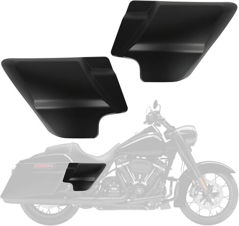 أغطية جانبية للدراجة النارية لوحات جانبية ABS تناسب Harley Touring Road Electra Glide Street Glide Road King FLTRX FLHT FLHX 2009-2023 أسود لامع in Kuwait