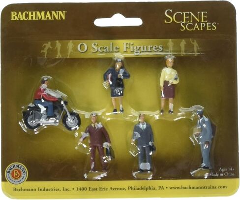 Bachmann Trains - FIGURES - CITY PEOPLE with MOTORCYCLE (7pcs/pk) - O Scale in Saudi Arabia