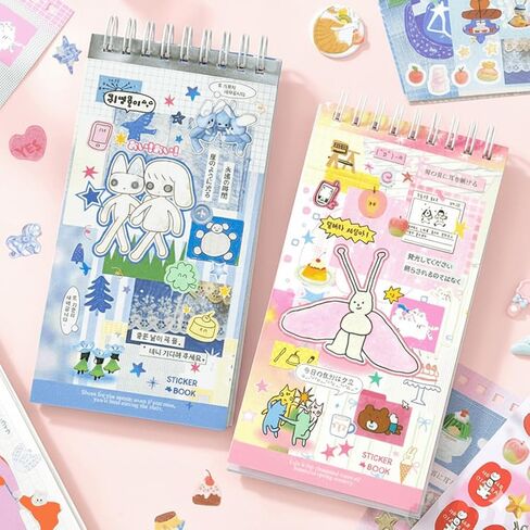 40 Sheets Kawaii Sticker Book – Junk Journal Supplies & Scrapbooking Embellishments | Japanese Sticker Book for Planners, Junk Journals, Scrapbooks & DIY Crafts – Perfect for Teens in Kuwait
