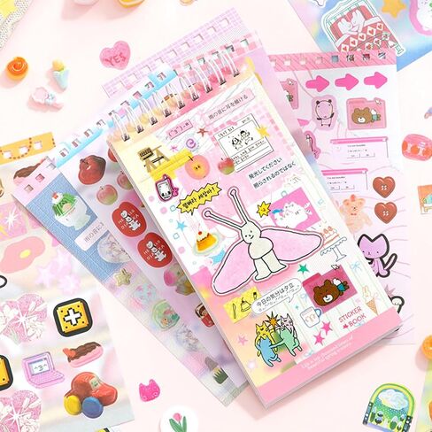 40 Sheets Kawaii Sticker Book – Junk Journal Supplies & Scrapbooking Embellishments | Japanese Sticker Book for Planners, Junk Journals, Scrapbooks & DIY Crafts – Perfect for Teens in Kuwait