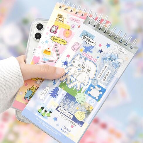 40 Sheets Kawaii Sticker Book – Junk Journal Supplies & Scrapbooking Embellishments | Japanese Sticker Book for Planners, Junk Journals, Scrapbooks & DIY Crafts – Perfect for Teens in Kuwait