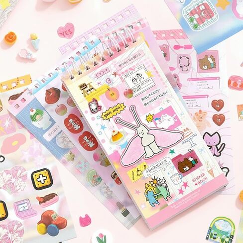 40 Sheets Kawaii Sticker Book – Junk Journal Supplies & Scrapbooking Embellishments | Japanese Sticker Book for Planners, Junk Journals, Scrapbooks & DIY Crafts – Perfect for Teens in Kuwait