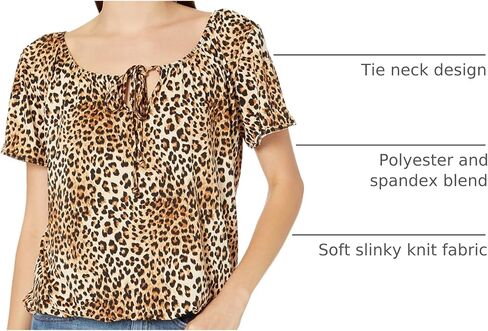 Star Vixen Women's Plus Size Short Slit Sleeve Keyhole-tie Peasant Top in Kuwait