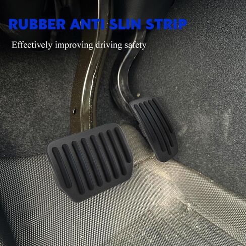Foot Pedal Pads Set, Brake Pedal Cover, Aluminum Vehicle Brake and Accelerator Pedals Covers, Car Interior Accessories Anti-Slip Vehicle Foot Treadle Extenders Fit for Model 3 Model Y (Black) in Saudi Arabia