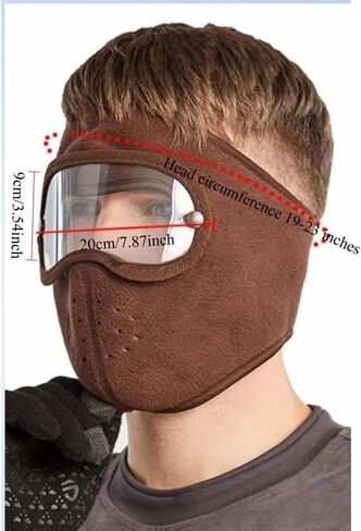 Winter Warm mask with Fleece Particles, Windproof for Cycling, Anti-Fog Goggles in Saudi Arabia