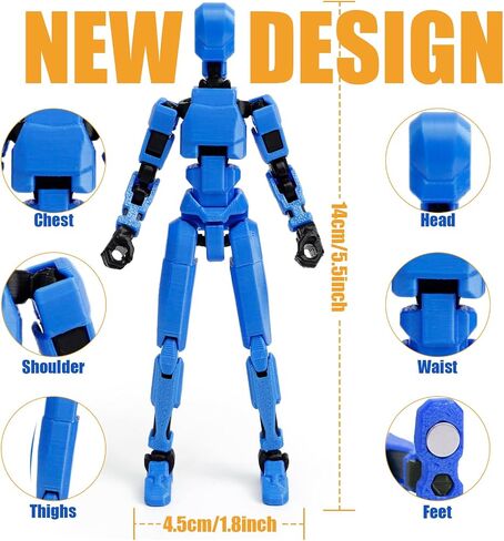 6-Pack Titan 13 Action Figure Set Assembly Completed, Multi-Colored Magnetic Robo Dummy Nova 13 Action Figures with Weapons, for Boys Desktop Decorations, Muñeco de acción T 13 in Saudi Arabia
