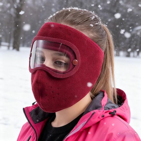 Winter Warm mask with Fleece Particles, Windproof for Cycling, Anti-Fog Goggles in Saudi Arabia