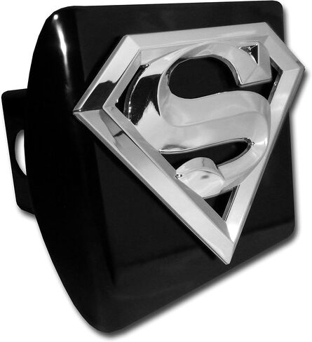 Elektroplate Officially Licensed Superman All Metal Black Hitch Cover for Trucks and SUVs | Fits Standard 2" Trailer Hitch Receivers | Premium Weatherproof in Saudi Arabia