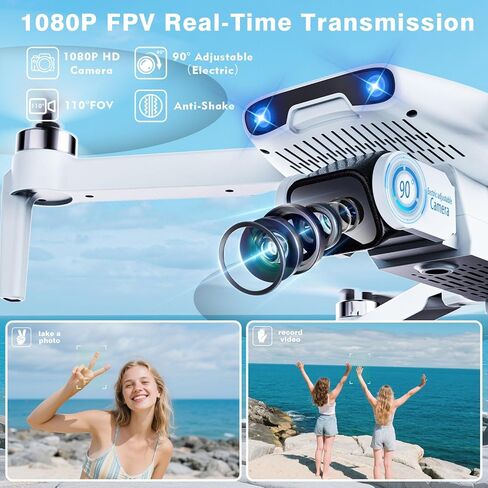 طائرة بدون طيار صغيرة للأطفال، طائرات بدون طيار مع كاميرا للبالغين، طائرة بدون طيار للأطفال مع التحكم بالإيماءات، مفتاح تشغيل/أرض واحد، تقلبات ثلاثية الأبعاد، نقاط الطريق، وضع مقطوعة الرأس، 1080 بكسل HD FPV قابلة للطي RC كوادكوبتر هدايا للأولاد in Kuwait