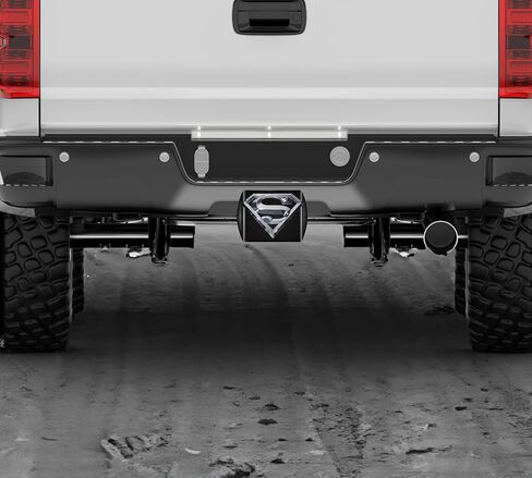 Elektroplate Officially Licensed Superman All Metal Black Hitch Cover for Trucks and SUVs | Fits Standard 2" Trailer Hitch Receivers | Premium Weatherproof in Saudi Arabia